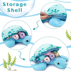 Muiteiur sea turtle plush close-up shows ultra-soft fabric.
