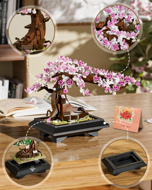 Muiurple cherry blossom spring petals detail enhances realism for display