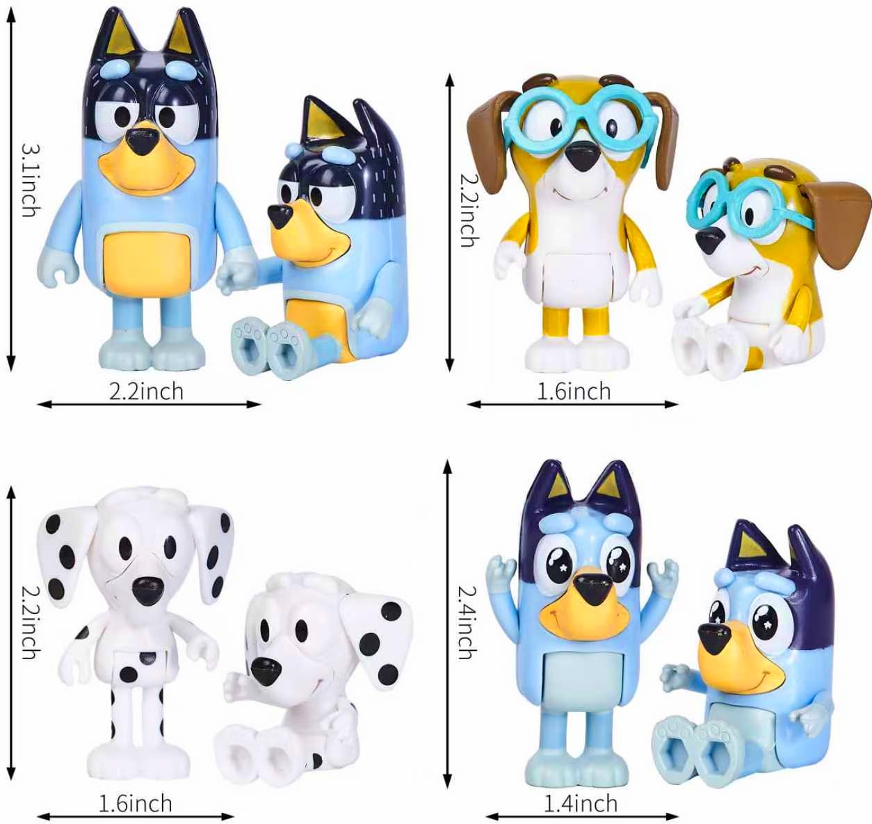 MUKSSE Bluey super fan figures for toddlers’ creative adventures