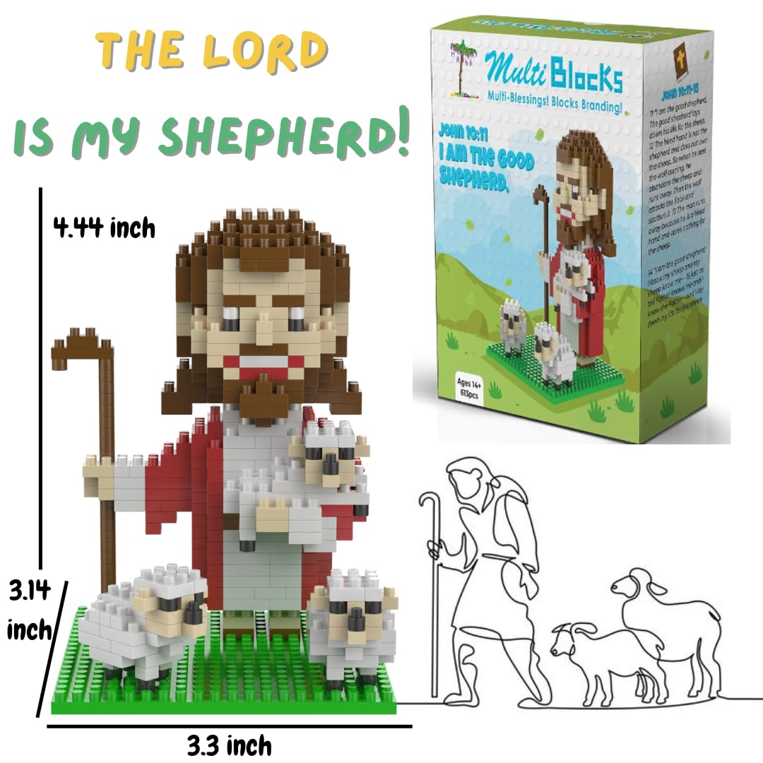 Multi-Blocks Jesus building set assembly scene for hands-on learning and fun.