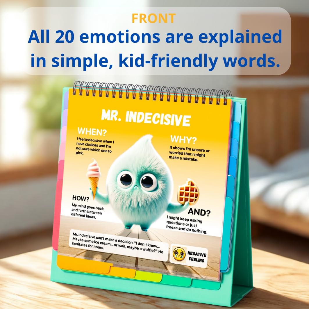 Multi-Memo Emotion Flipbook page showing 20 emotions for expressive learning