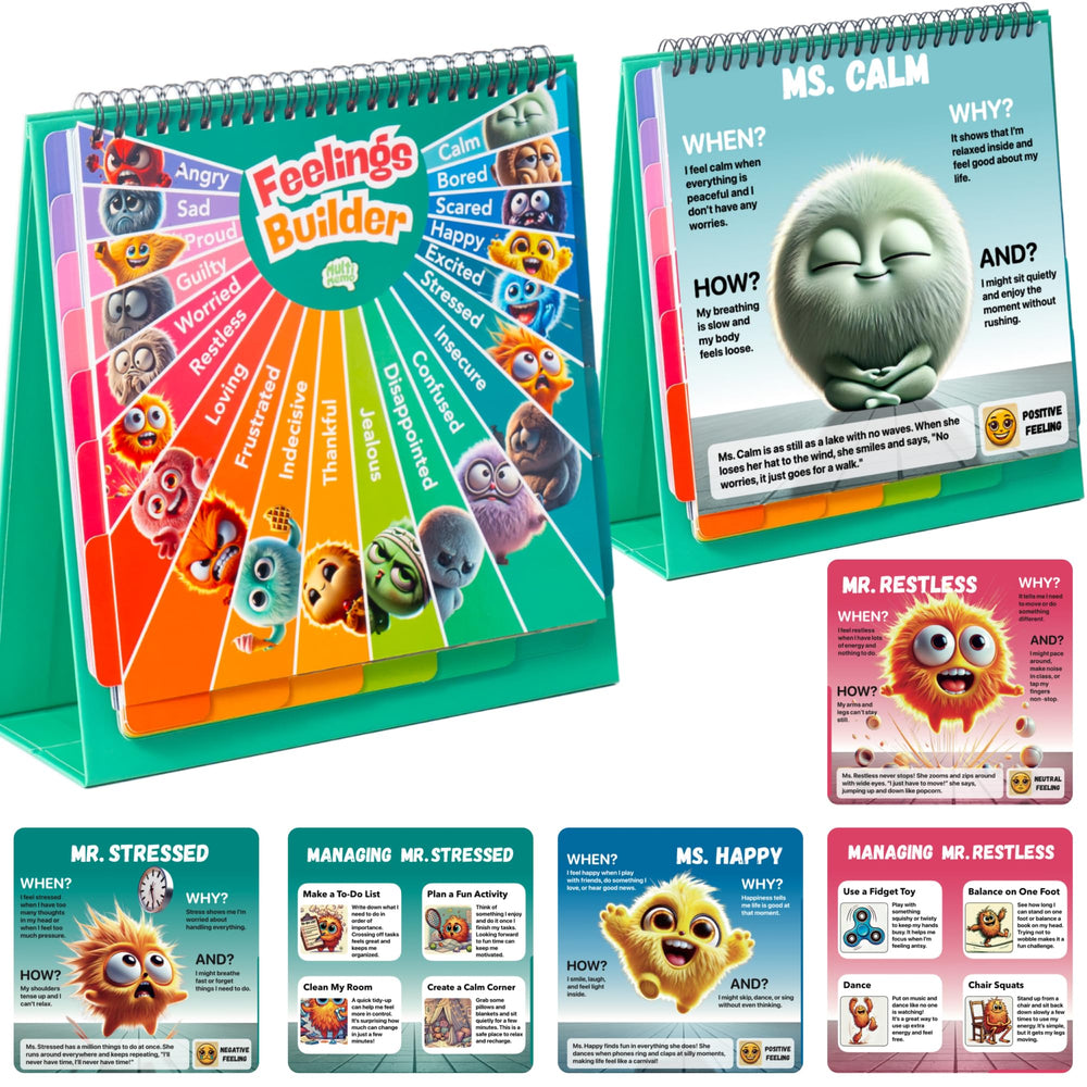 Multi-Memo Emotion Flipbook cover with colorful characters to spark emotional curiosity