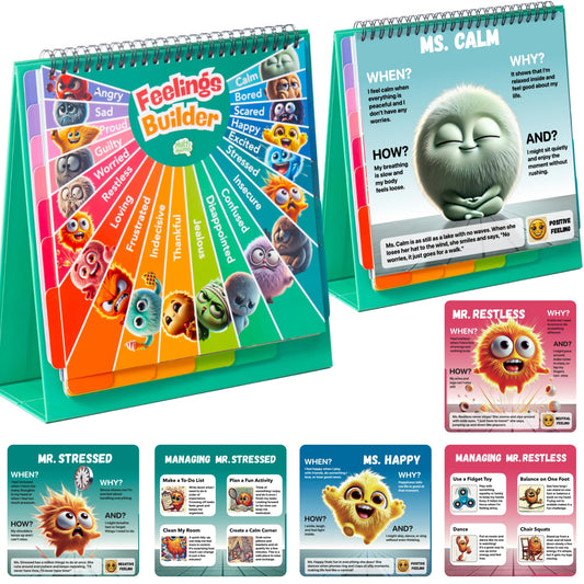 Multi-Memo Emotion Flipbook cover with colorful characters to spark emotional curiosity