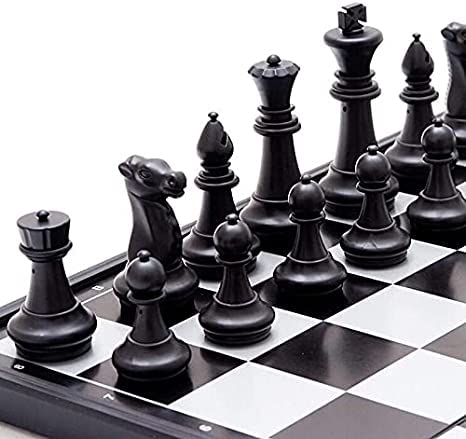 Multipurpose Go foldable chess board with pieces stored safely inside.