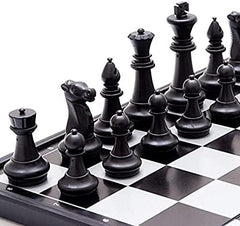 Multipurpose Go foldable chess board with pieces stored safely inside.