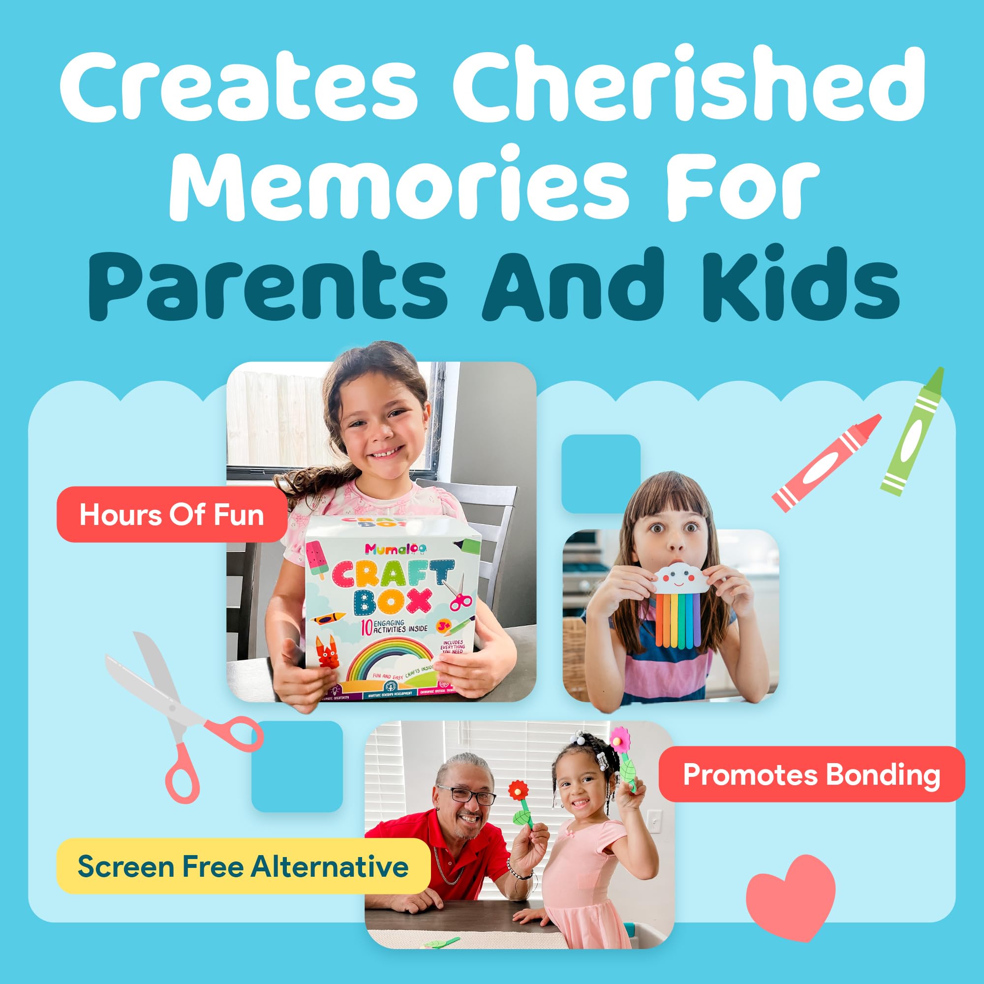 Mumaloo colorful paper sheets and stickers spark imaginative art sessions