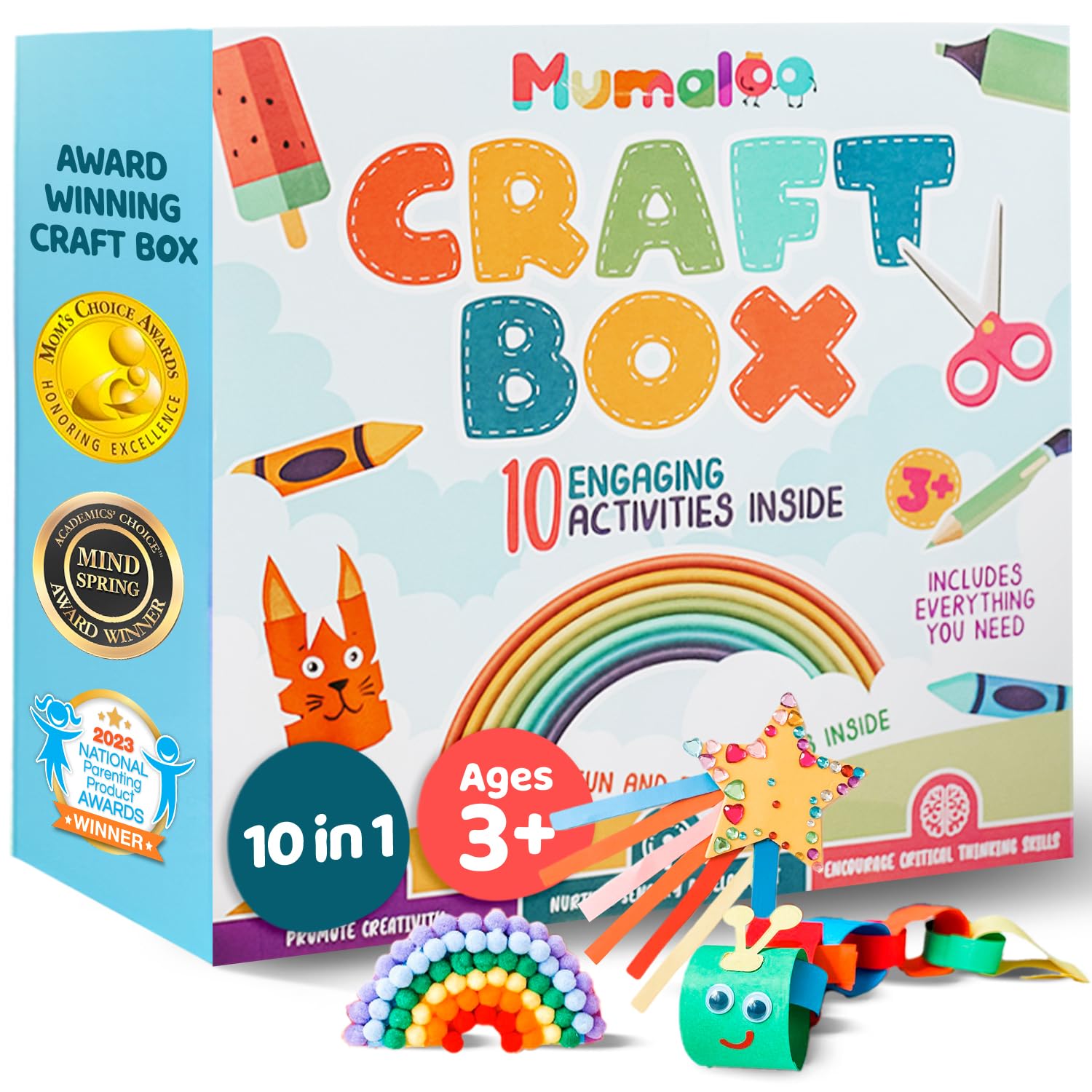 Mumaloo craft box for kids during unboxing, highlighting mess-free creativity