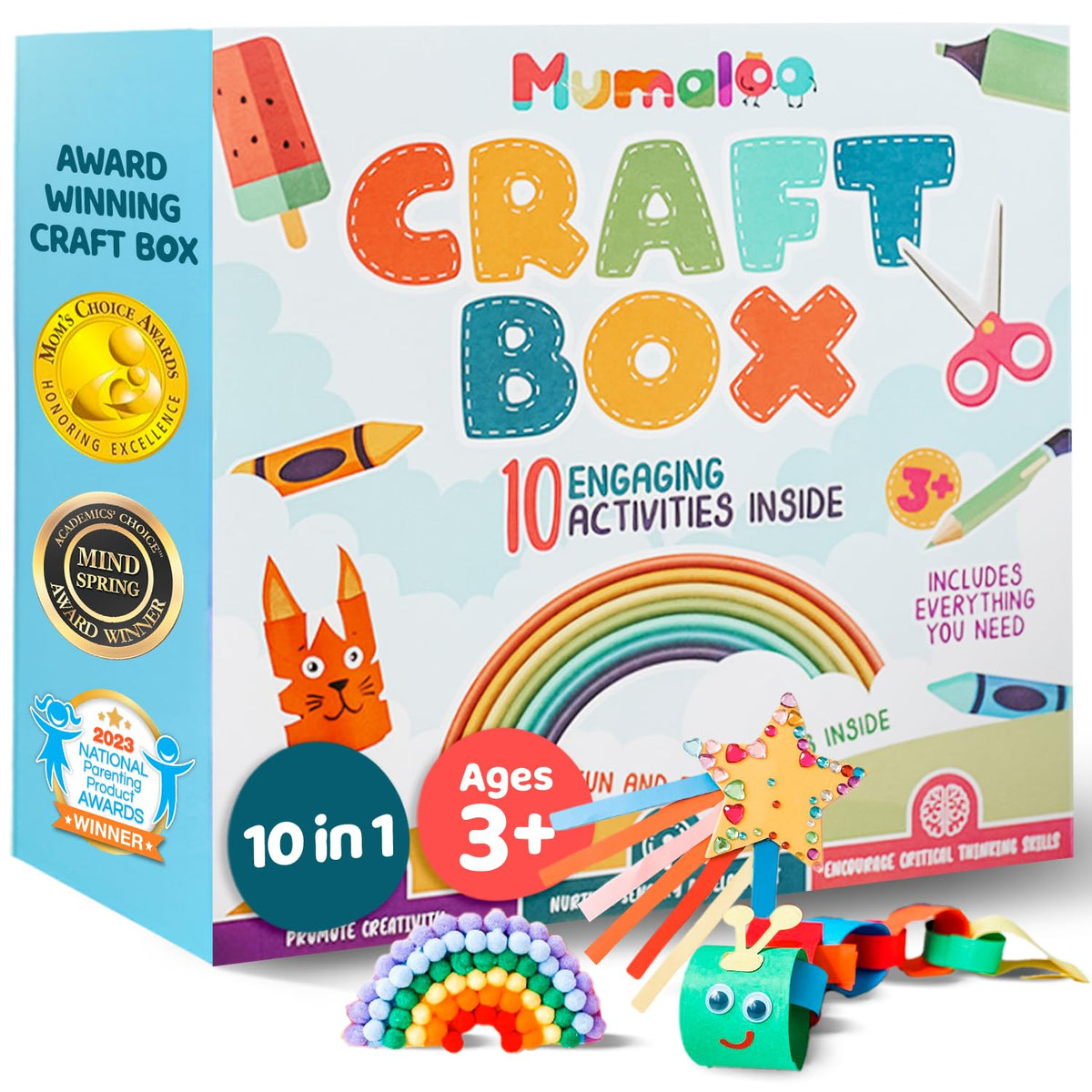 Mumaloo craft box for kids during unboxing, highlighting mess-free creativity