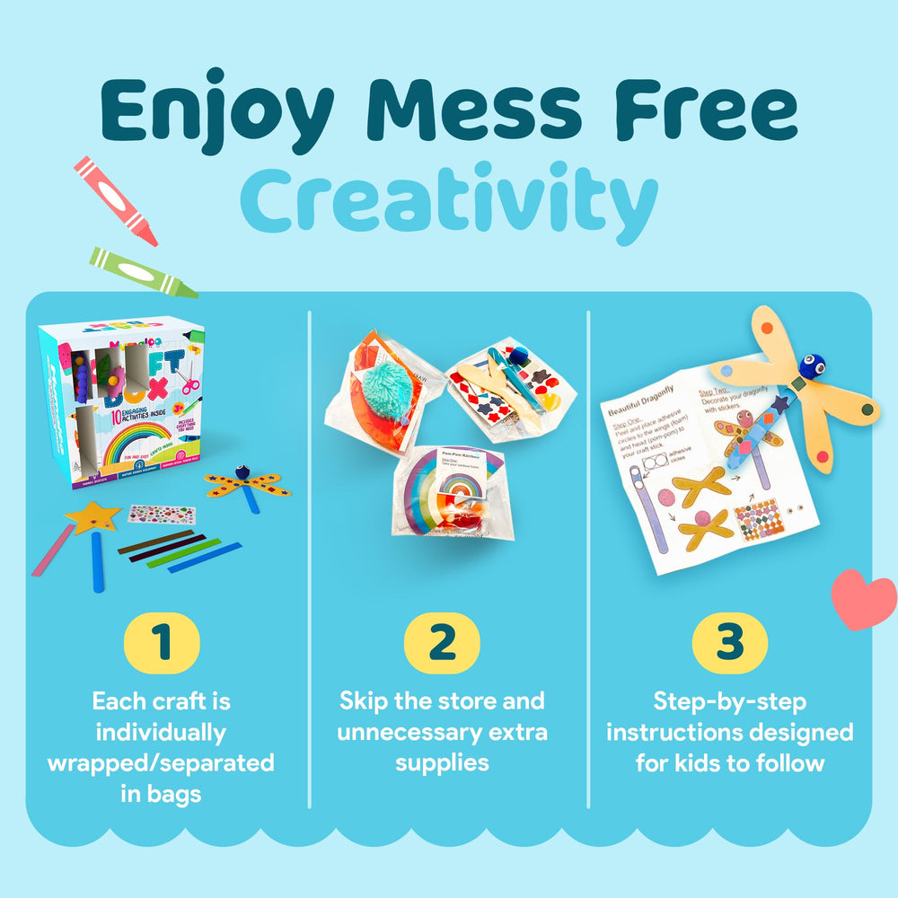 Mumaloo pre-cut paper and glue simplify setup for quick creative sessions