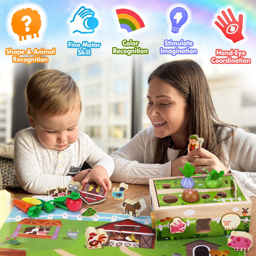MuMua shape and color sorting blocks help cognitive development through play.