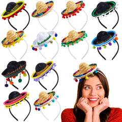 Mumufy sombrero headband classic 12-piece set adds festive flair to group photos.