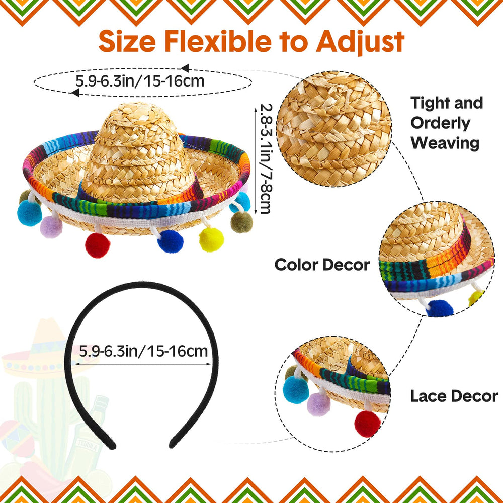Mumufy headband with colorful tassels provides playful accents for Cinco de Mayo celebrations.
