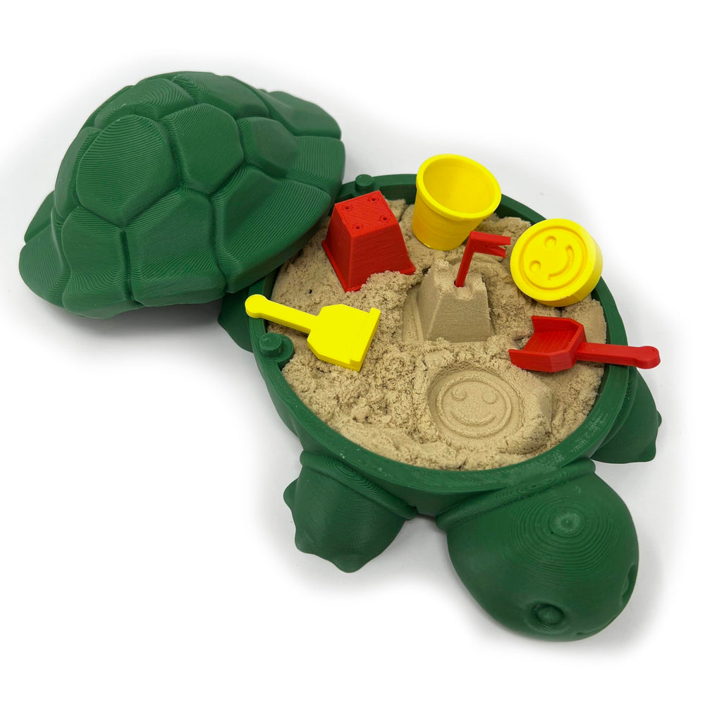 MunnyGrubbers mini desktop turtle sand box shown for compact workspace use.