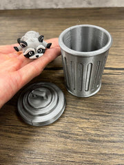 MunnyGrubbers trash panda in dumpster fire scene for playful distraction