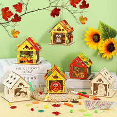 MUOUAKATE durable wooden houses ideal for painting and crafting