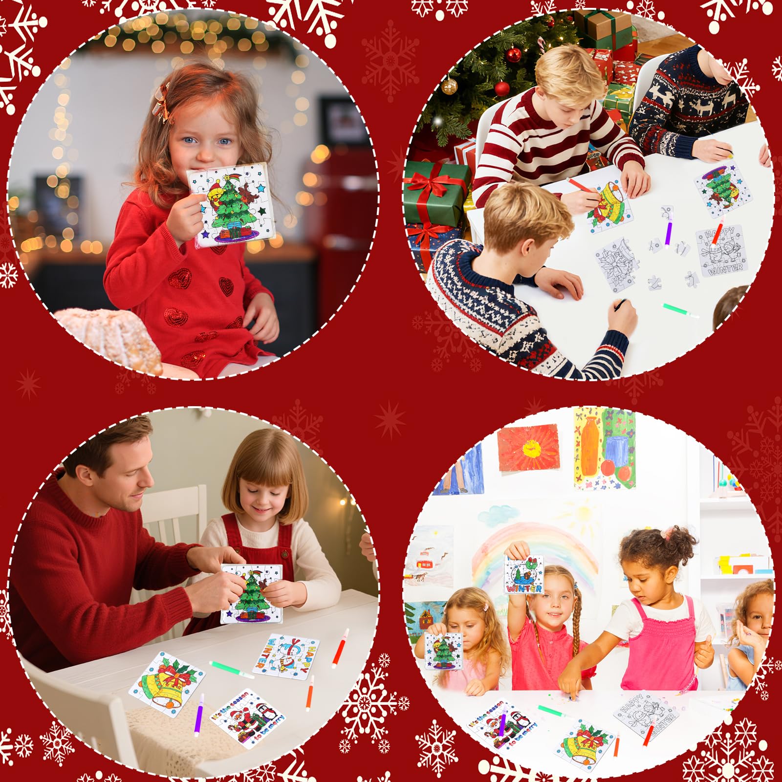 MUOUAKATE penguin puzzle pattern enhances fine motor practice and creative expression