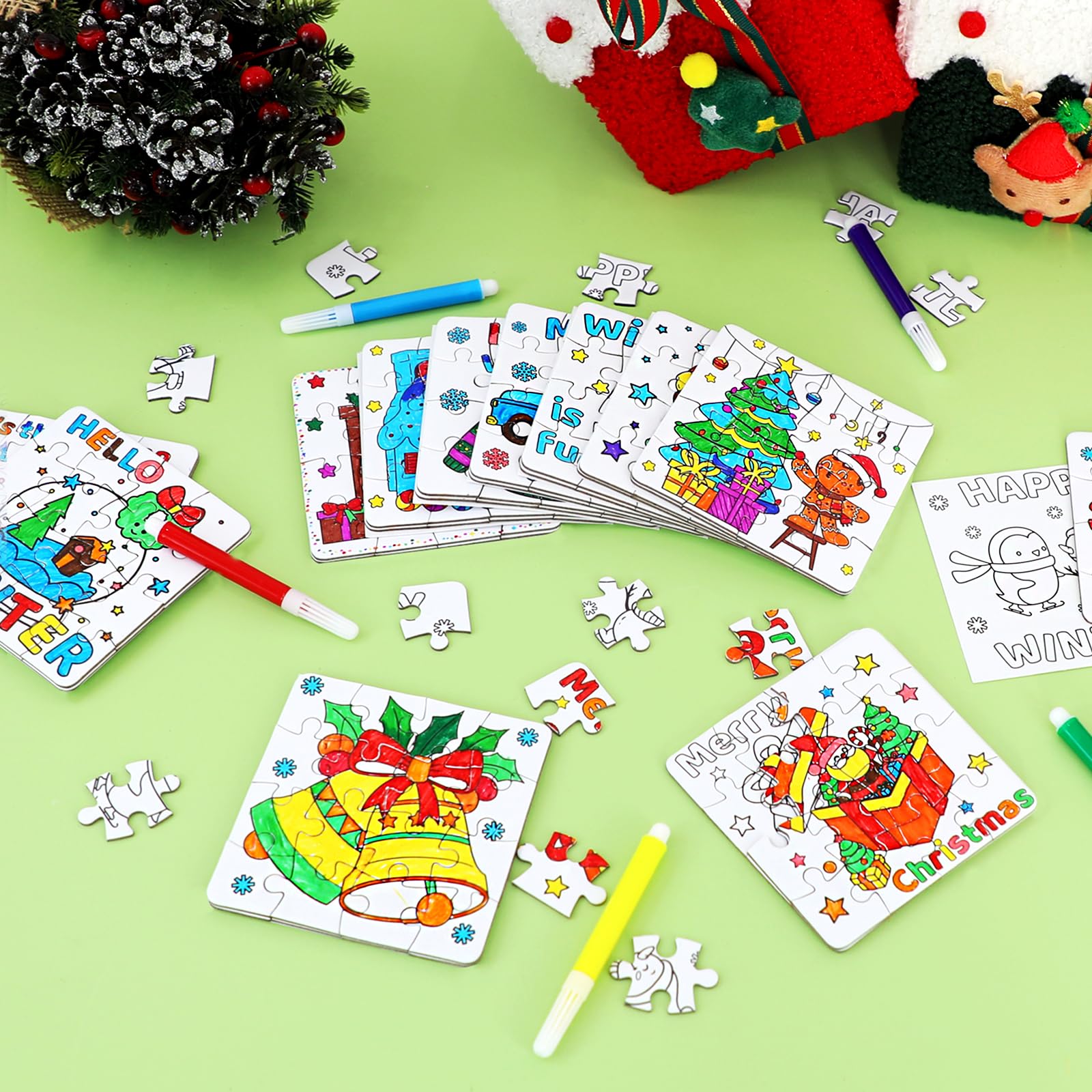 MUOUAKATE reindeer puzzle design promotes collaborative creativity during winter crafts