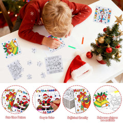 MUOUAKATE Santa puzzle motif supports joyful coloring and gift decoration ideas