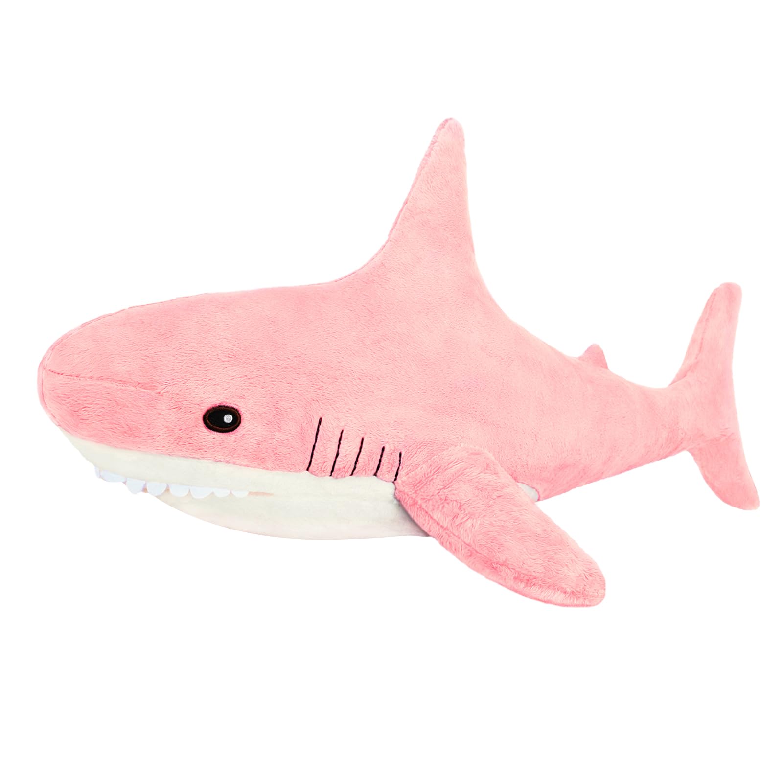 MUPI Shark Plush 11 inch pink for a cozy bedtime hug