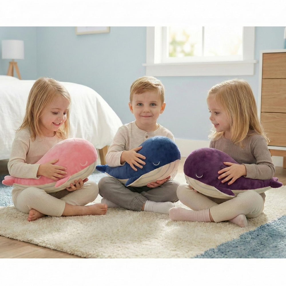 MUPI Whale plush pillow bedroom decor, perfect for kids and adults