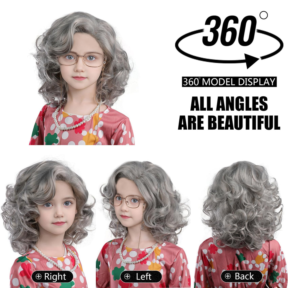 MUPUL old lady wig idea for Halloween and school cosplay