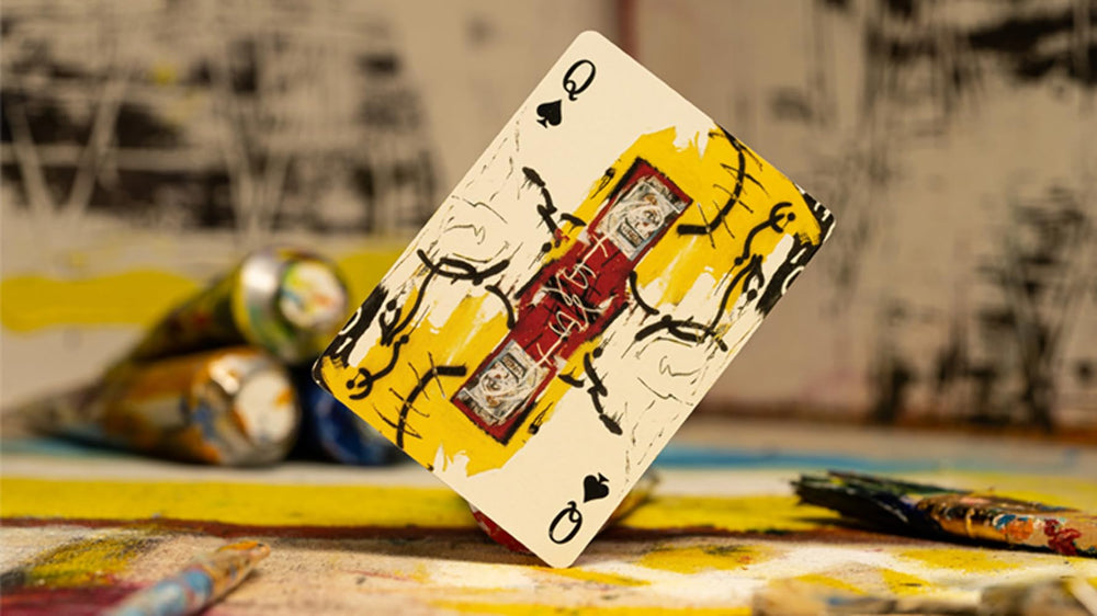 Murphy's Magic Basquiat playing cards face artwork brings bold Basquiat sketches to life on every suit