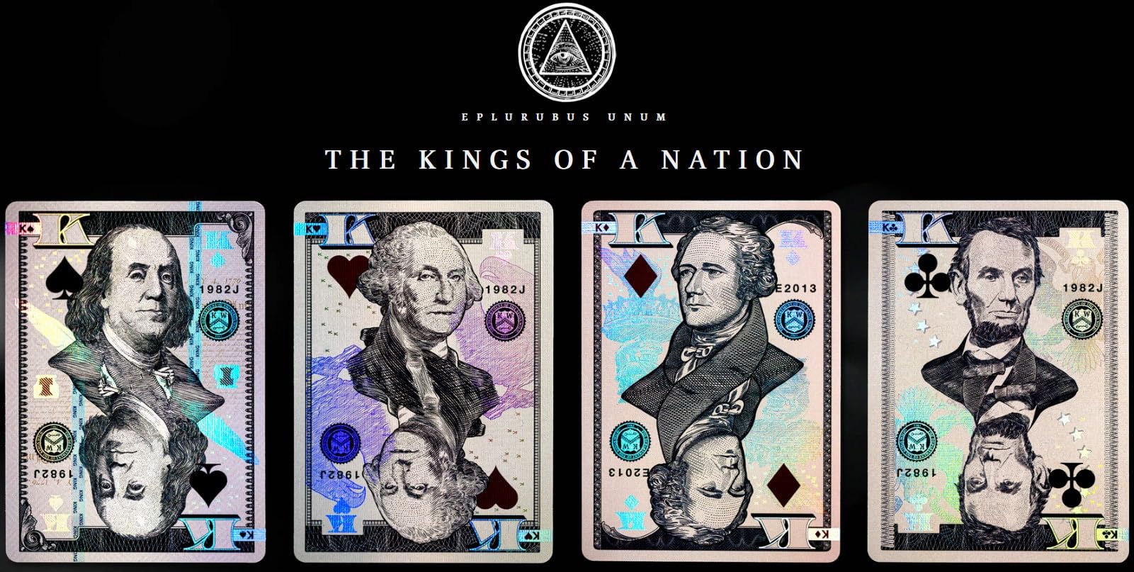 Kings Wild holographic artwork deck elevates display during casual poker or family gatherings.