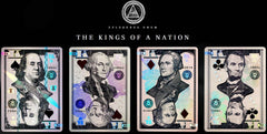 Kings Wild holographic artwork deck elevates display during casual poker or family gatherings.