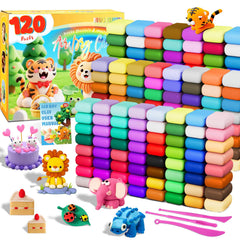 MuseLuxe 120-color air-dry clay palette encourages vibrant mixing for kids' crafts