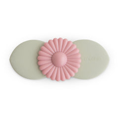 mushie Blossom suction spinner toy on bath rim for engaging water play