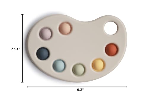 Mushie Paint Palette Press Toy BPA-free frame ensures worry-free use