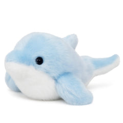 Mushymallow dolphin plush with fluffy texture, inviting snuggle and comfort.