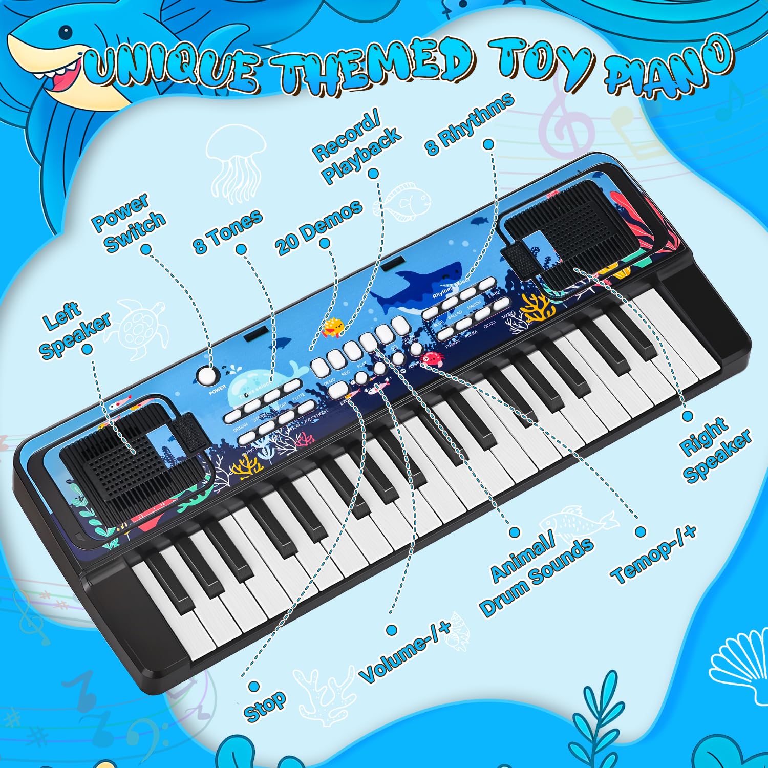 MusicForset compact travel size piano fits backpacks for adventures.
