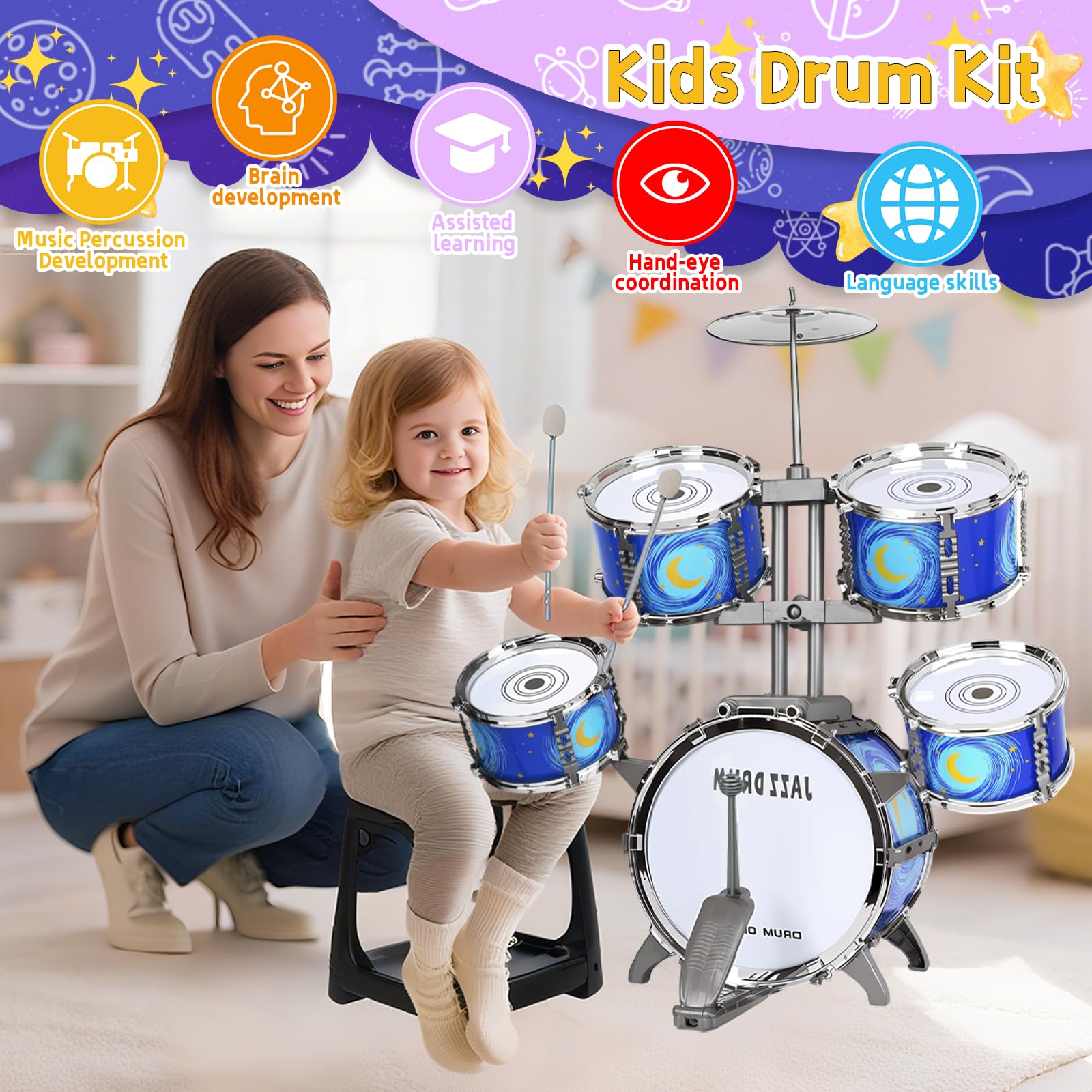 MusicForset gift-ready toddler drum set sparks creativity for birthdays and holidays