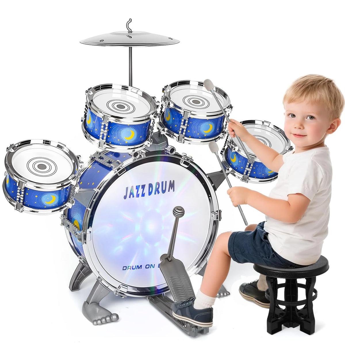MusicForset kids drum set for toddlers with colorful drums to spark early rhythm.