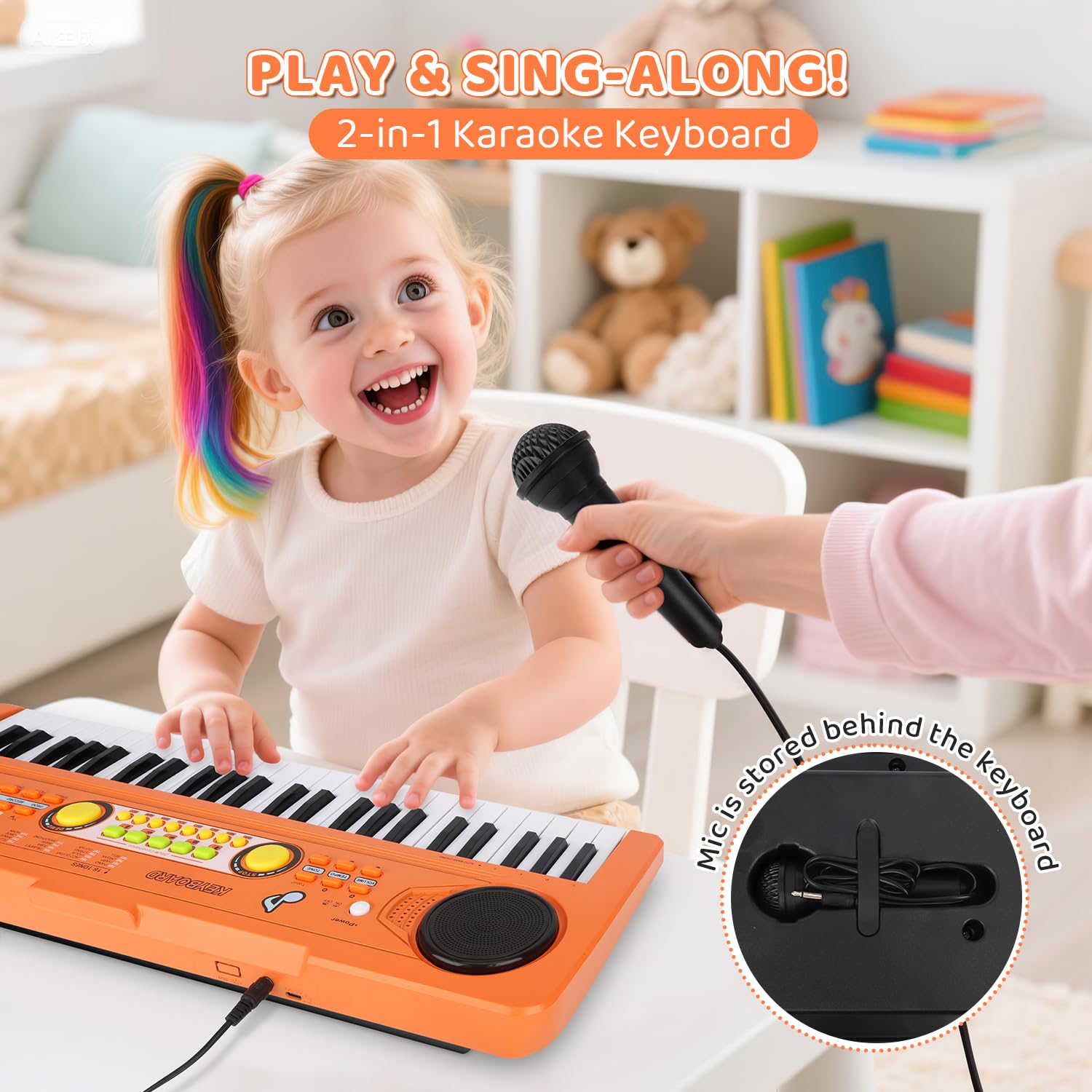 MusicForset portable keyboard powered by batteries or USB for travel