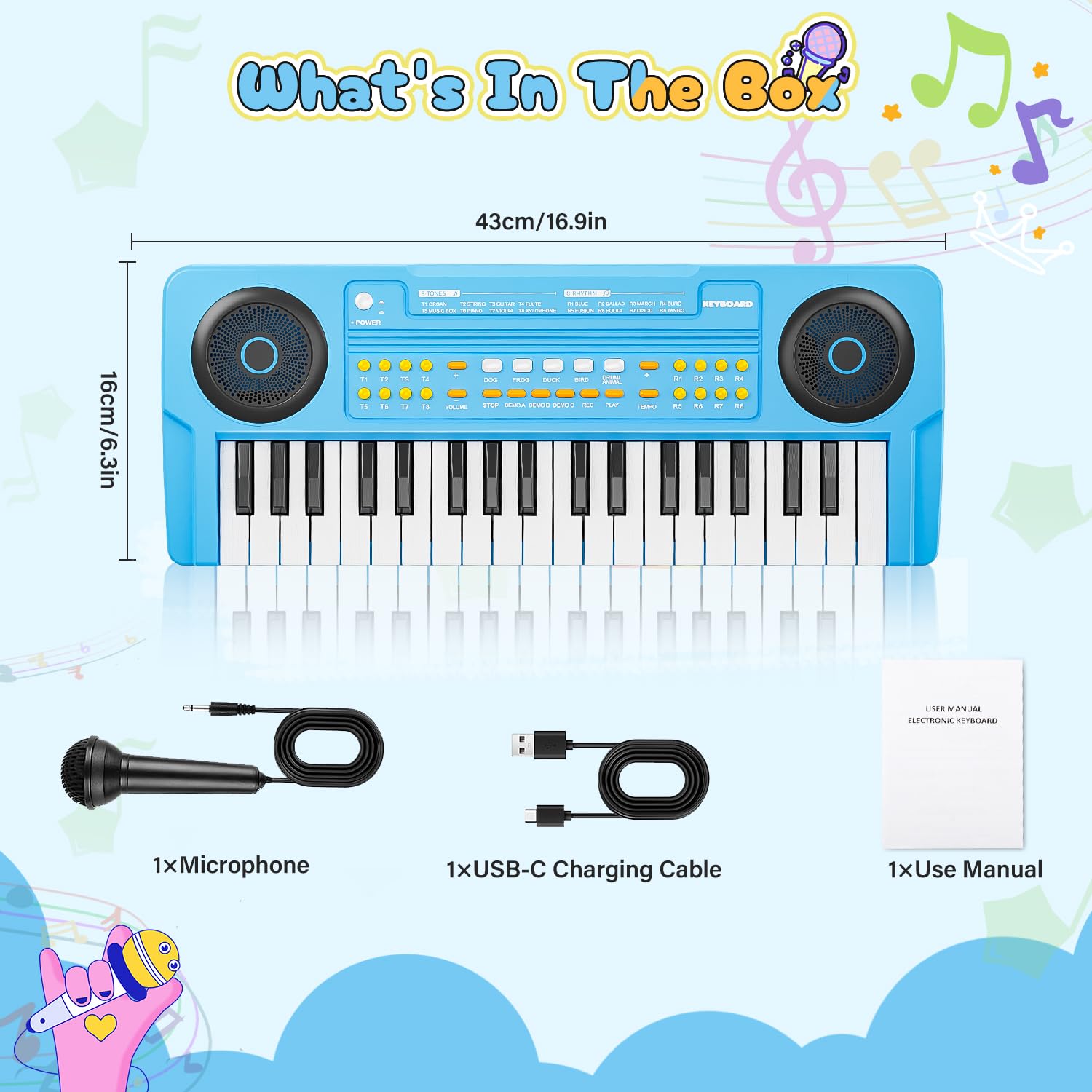 MusicForset compact design fits small hands for quick exploration of chords
