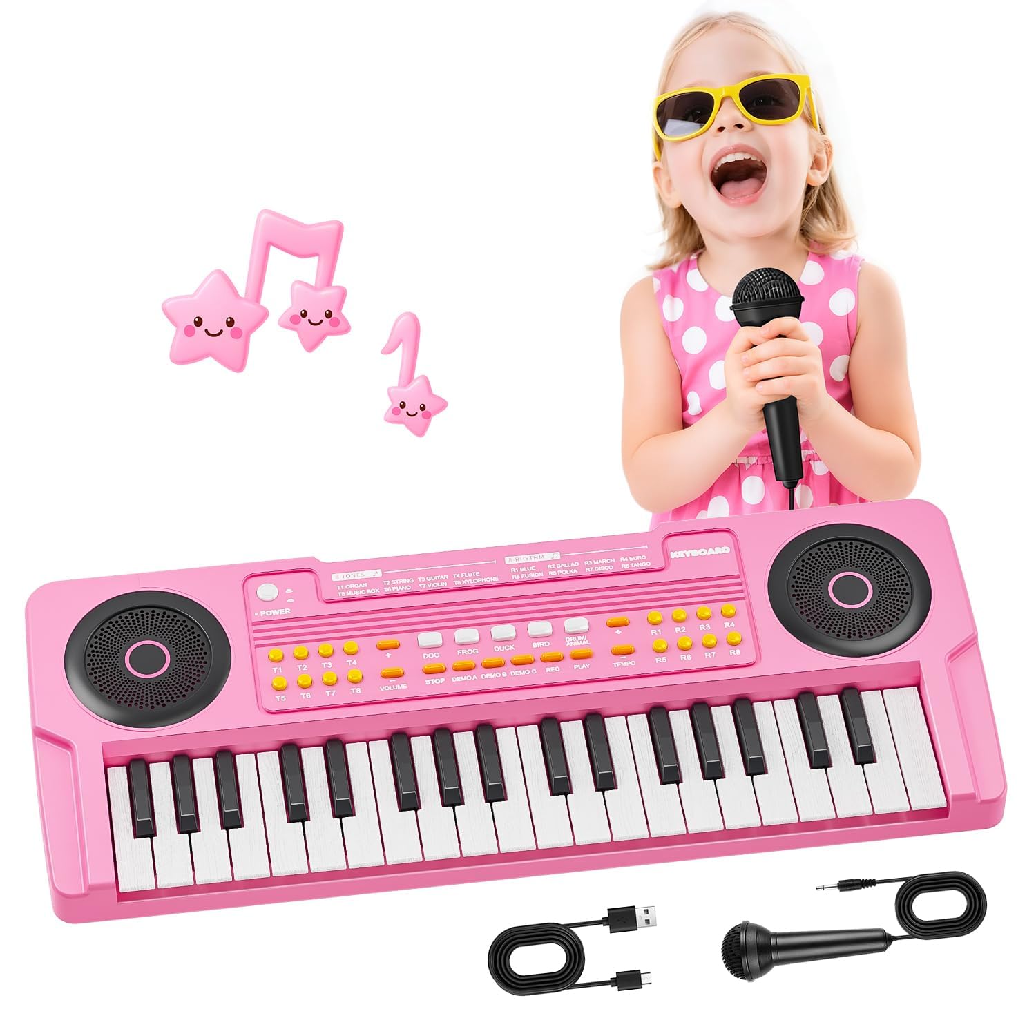 MusicForset upgraded 37-key piano keyboard enables early rhythm play