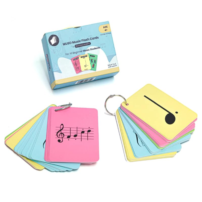 MUSO Music Flash Cards packaging shown for beginner practice