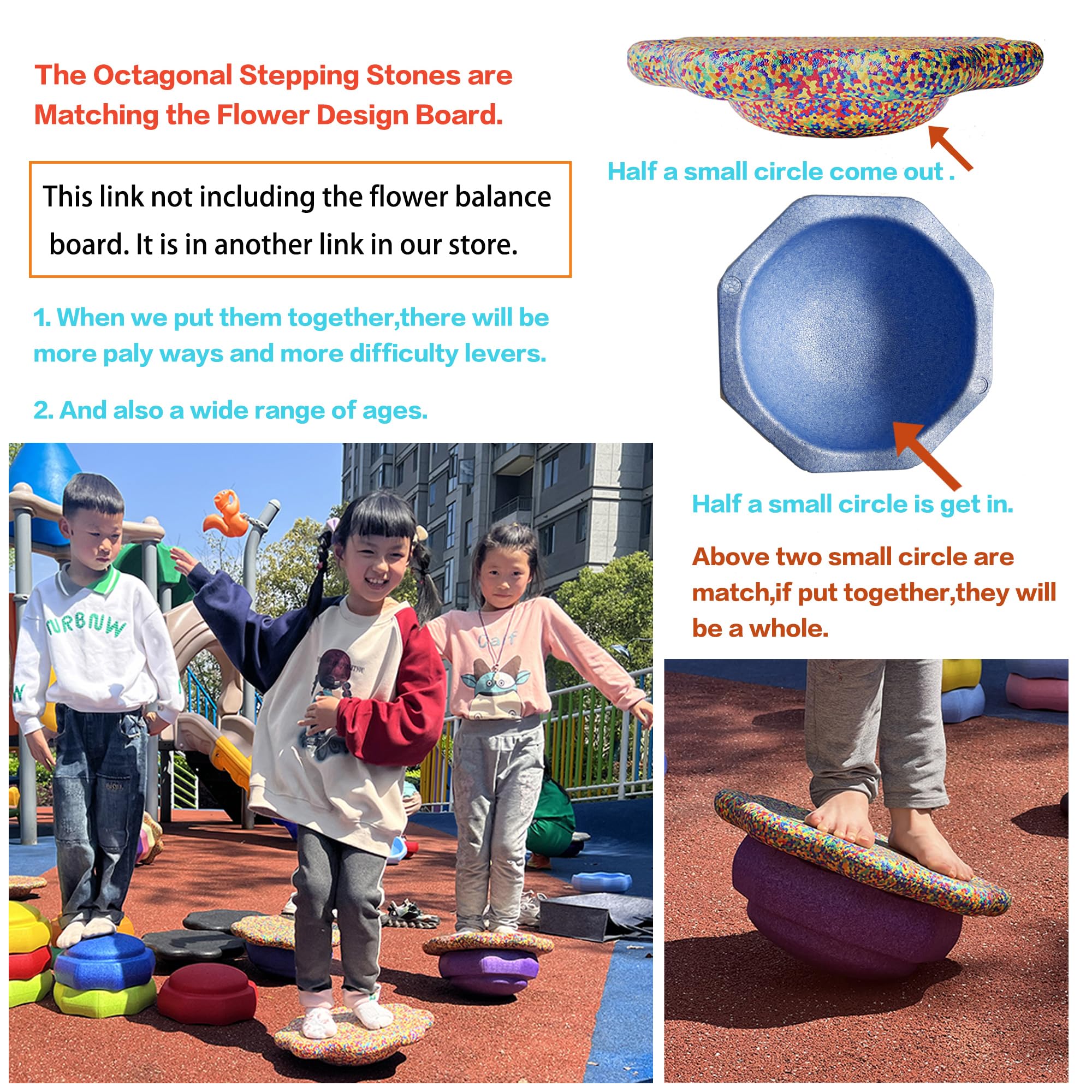 Mutasui lightweight stones with non-slip texture for safe, durable play.