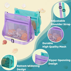 MUYIZI mesh scoop teeth filter helps kids find shark teeth and shells.