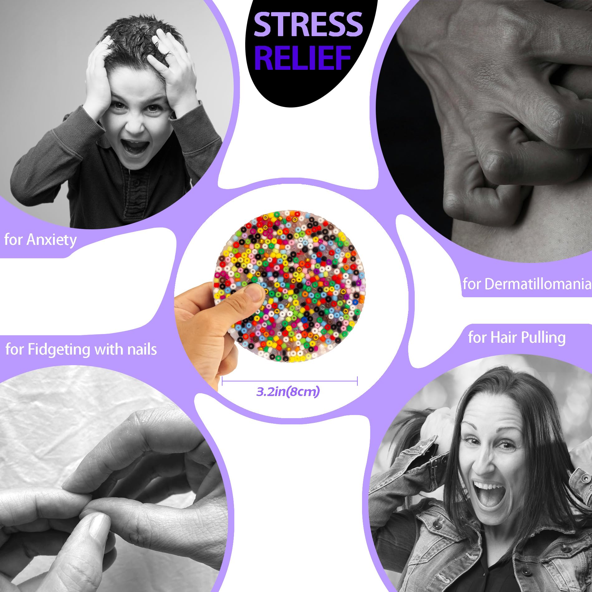 MUYMUT Picky Pad beads close-up shows colorful, durable silicone texture.