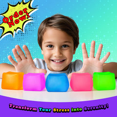 MUYMUT Sensory Stress Cube green color enhances visual appeal during use.