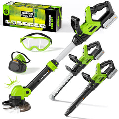 MUZREES 3-in-1 lawn mower toy with lights and sounds for imaginative yard work.