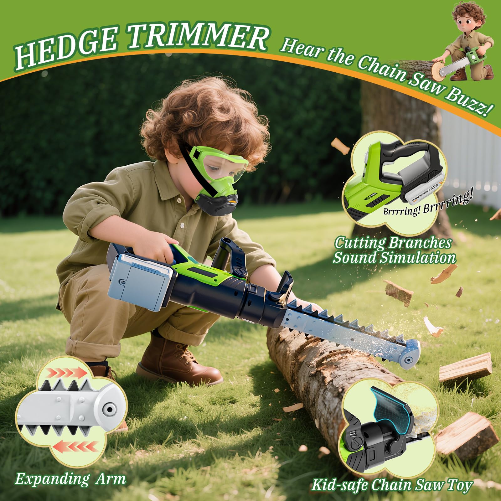 MUZREES interchangeable attachments promote fine motor skills and planning during play.