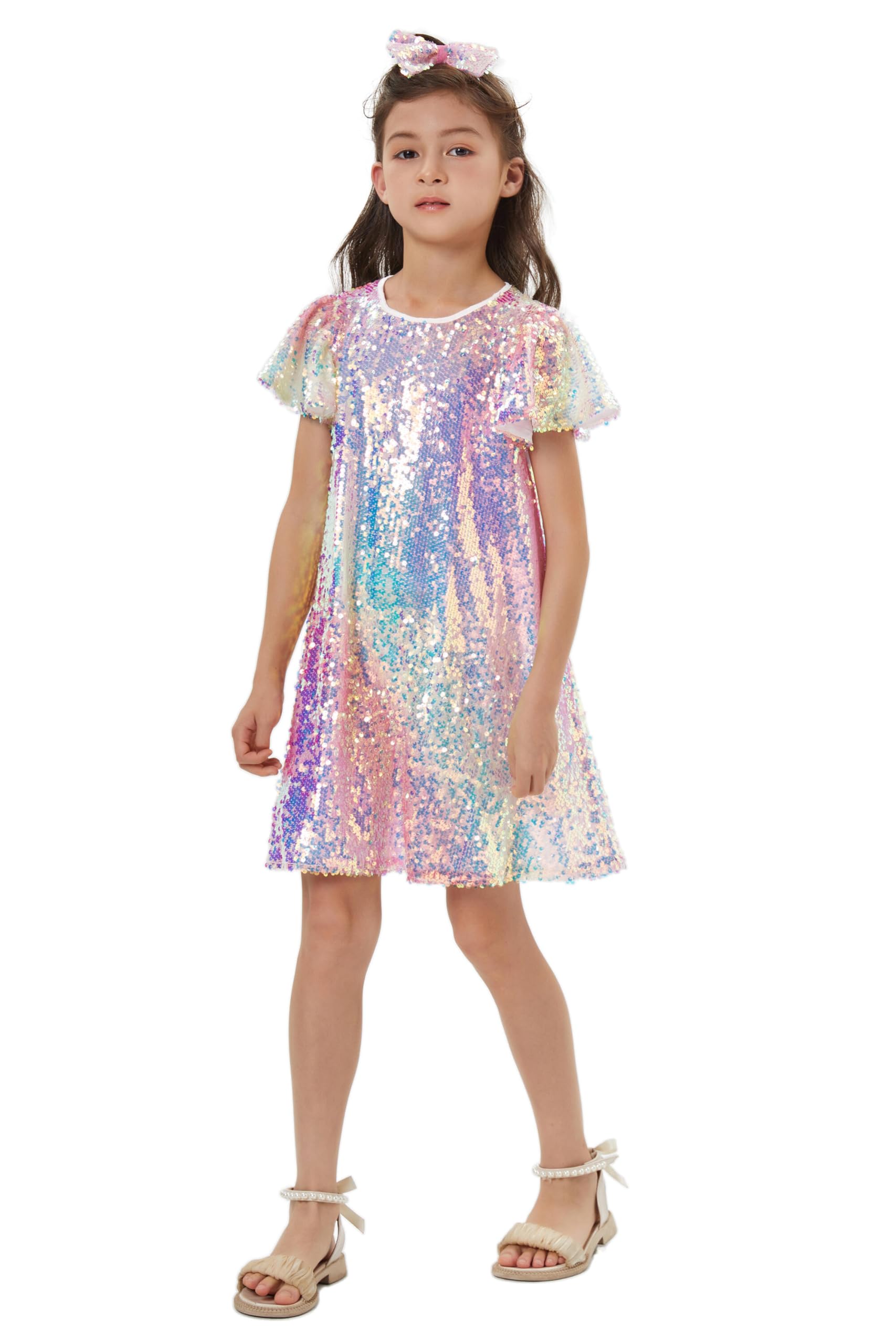Muztagata Sequin Dress size range from Small to XL.