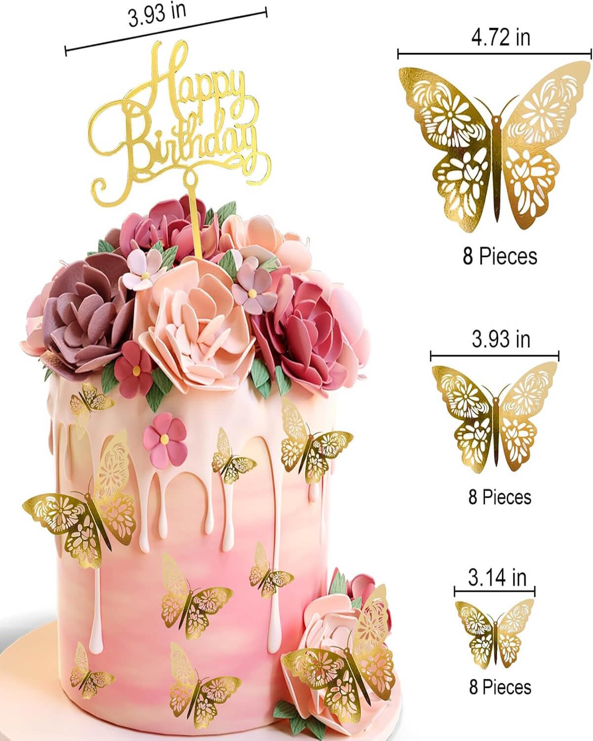 Mvwarj gold butterfly wall stickers add dimension to party decor