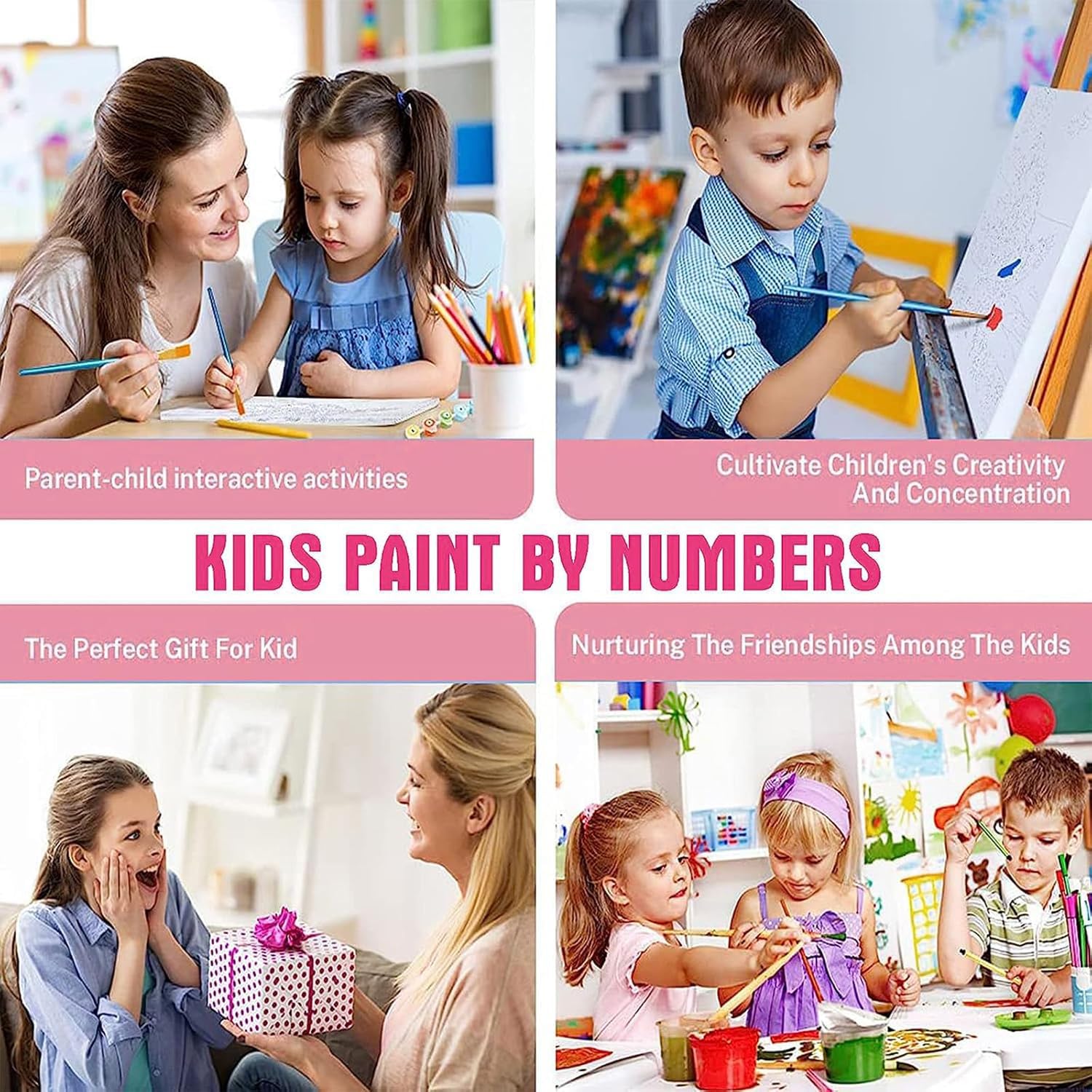 MXCFZX family art time 8x8, kids and parents enjoy a shared creative activity.