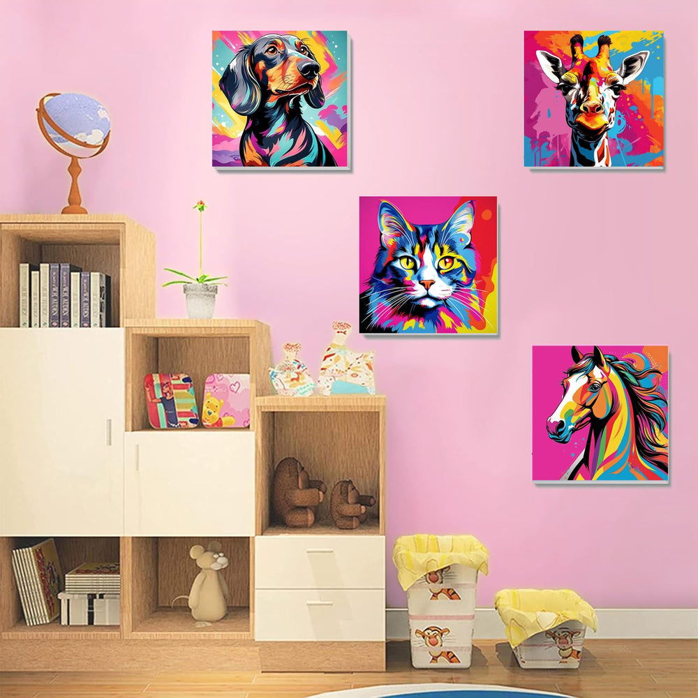 MXCFZX kids painting tools 6-set 8x8, organize supplies for easy painting sessions.