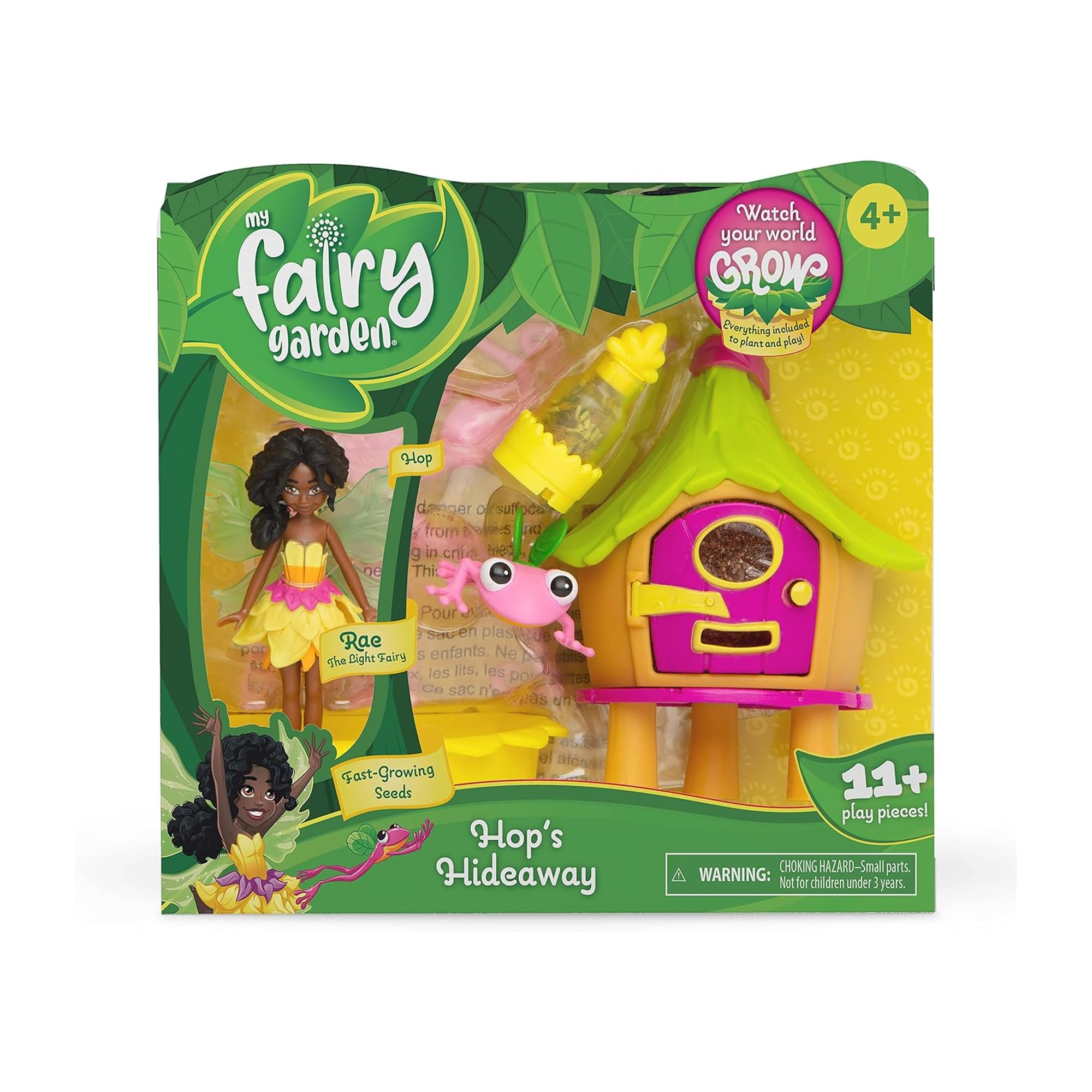 My Fairy Garden Hop's Hideaway house with Rae the light fairy, inviting imaginative play